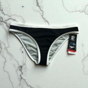 SPEEDO Women's Black White Swim Bikini Bottoms Size  Medium NEW NWT